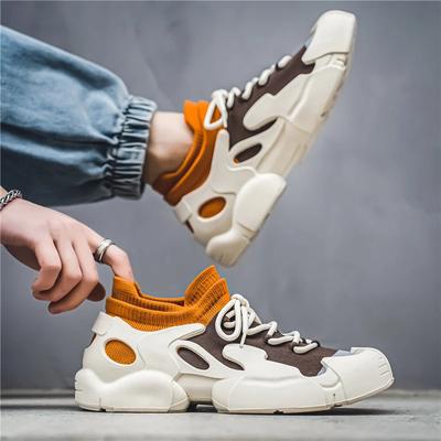 FashionFashion Knit Socks Sneakers Men Breathbale Socks Trainers Men Casual Flat Sneakers Lightweight Summer Sports Men's Slip-On Shoes
