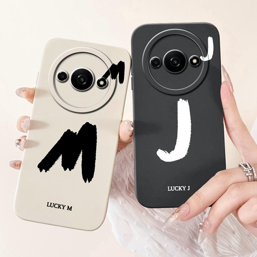 For Xiaomi Redmi A3 Back Cover Popular Letter Protector Soft Silicone Phone Cases For RedmiA3 A 3 4G Xiaomi Poco C61 Funda