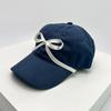 New Men Women Korean Bow Ribbon Baseball Hats Sunshade Niche Ins Breathable Snapback Caps Versatile Fashion Sweet Simple Student