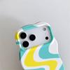 Color Blocking Wave Film Color Ripple Phone Case For Apple iPhone 17 16 15 14 13 Pro Max Shockproof Hard Proteciton Cover Coque