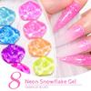 Mtssii 7ml  Snow Flake Gel Nail Polish UV LED Semi Permanent Pink Purple Glitter Snow SequinsGel Nails Art Design Varnish Manicure