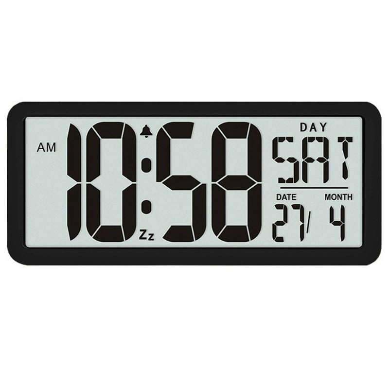 Square Wall Clock Series 13.8inch Large Digital Jumbo Electronic Clock Multi-Functional Big Screen Number Digital Alarm Clock