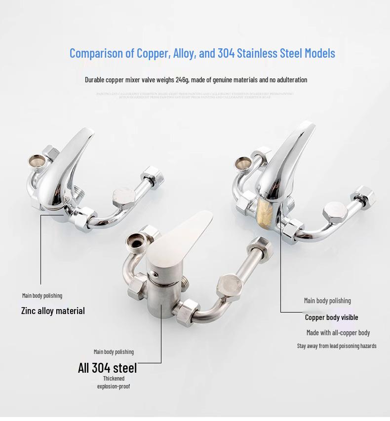 All-Copper U-Shaped Electric Water Heater Mixer & Shower Faucet Set with Pressure Boosting Valve