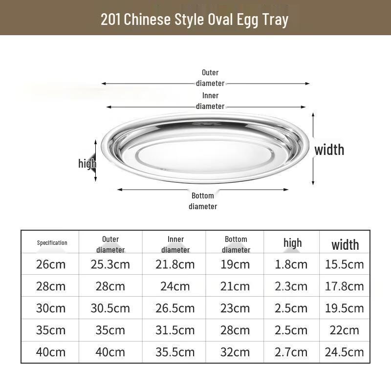 LETGANT 304 Stainless Steel Oval Steaming & Serving Platter