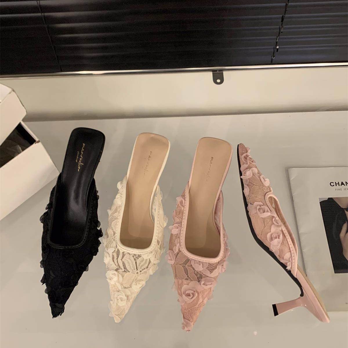 

Французские туфли-стилетто на высоком каблуке, туфли-полушлепанцы с открытой пяткой, туфли феи, носить 2025, новая весна и лето, темпераментные туфли с полуподдержкой, одинарные туфли 40 абрикосовый