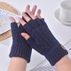 Guanti da Ciclismo in Lana di Alpaca a Mezza Dita: Caldo, Antivento, Traspirante e Portatile per Autunno e Inverno.
