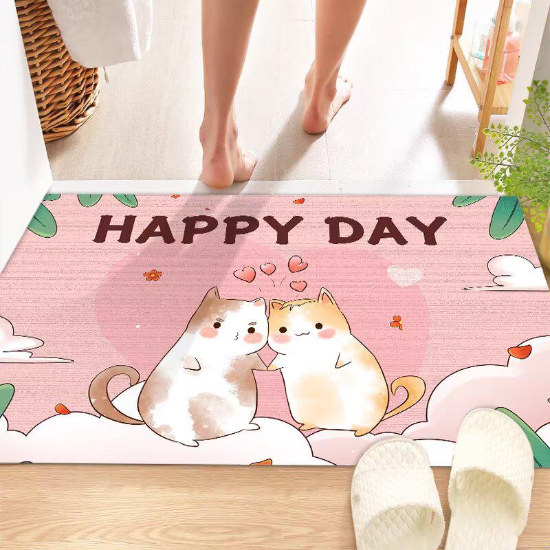 Cartoon Anti-Slip Entrance Mat for Bedroom, Bathroom, and Toilet