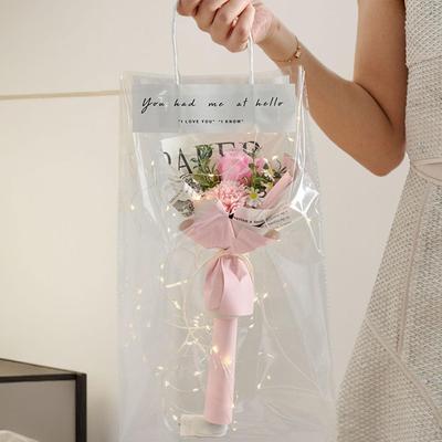 Artificial Soap Flowers with String Lights Christmas Mom Flower Bouquet