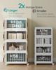 SONGMICS Storage Boxes with Lid, 4-Tier Stackable Organiser with 1 Lid