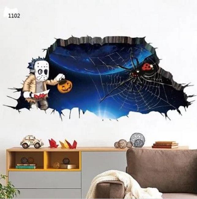 

Horror Claw Halloween Sticker Scary Wall Decal Selfadhesive Pvc Decor Halloween B
