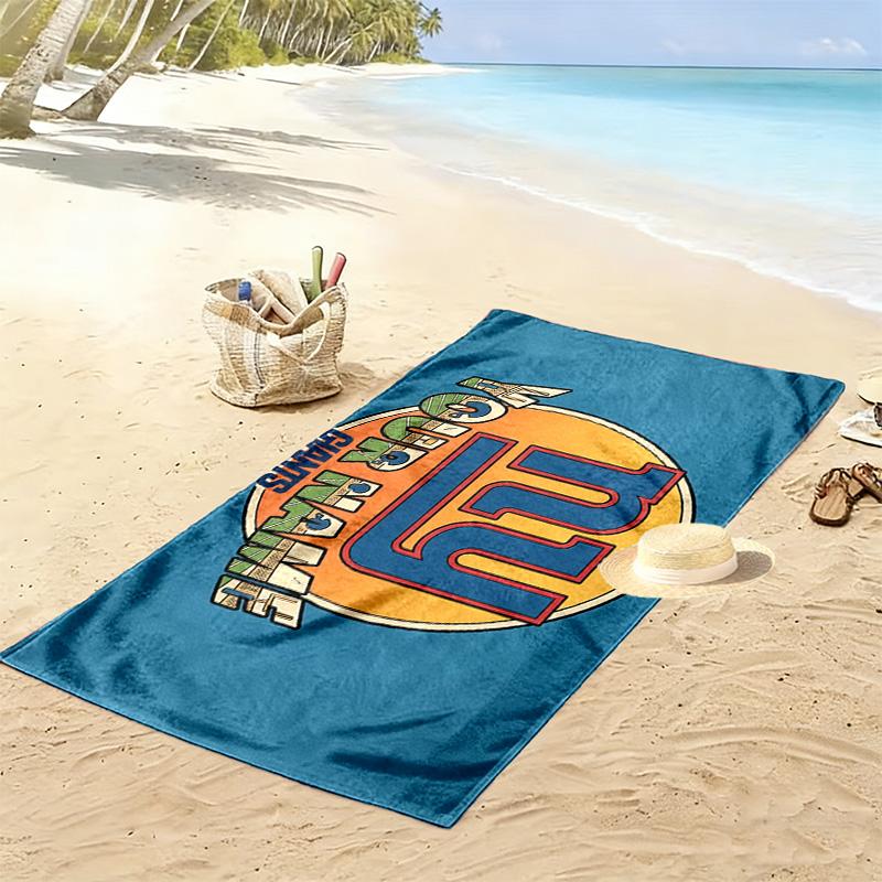 New York Giants Print Beach Towel, Large Soft Quick Dry Towel for Beach Camping Swimming