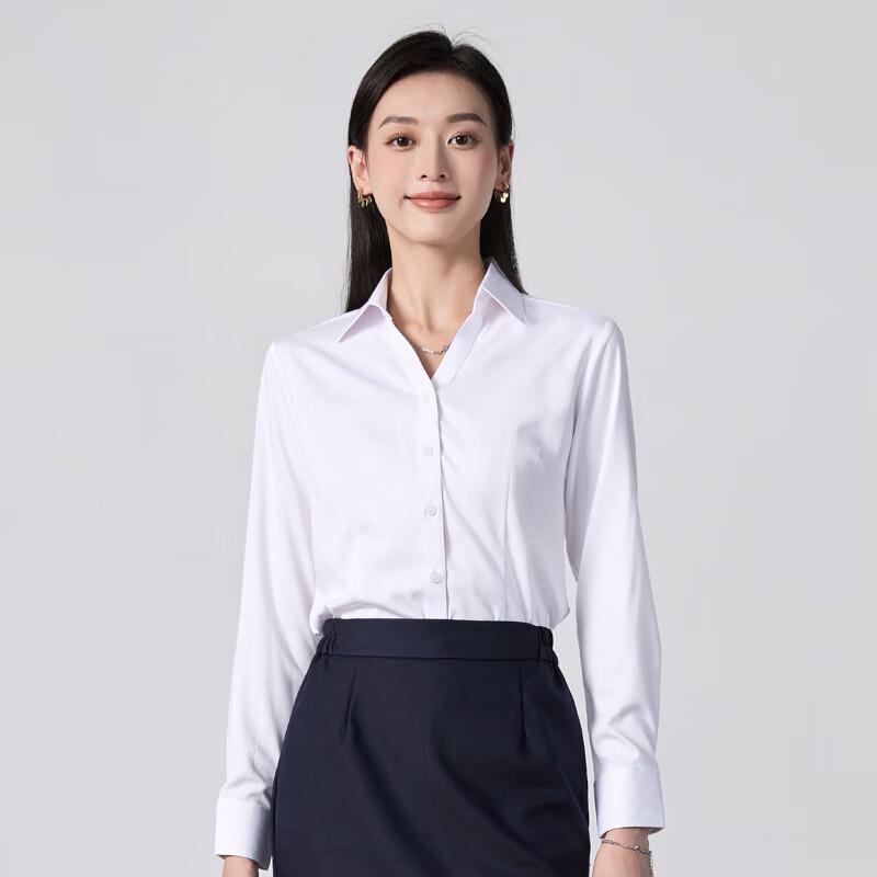 Tluoman Women's Long Sleeve Stretch Wrinkle-Free Professional Blouse