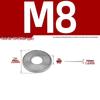 304 Stainless Steel Serrated Single-Sided Anti-Slip Lock Washer, Disc/Saddle Type, Sizes M3-M8