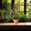 Easy Install Plant Stand Wood Bracket Leaf Shape Trellis Vine Healthy Growth Support Installation Multifunctional Holder
