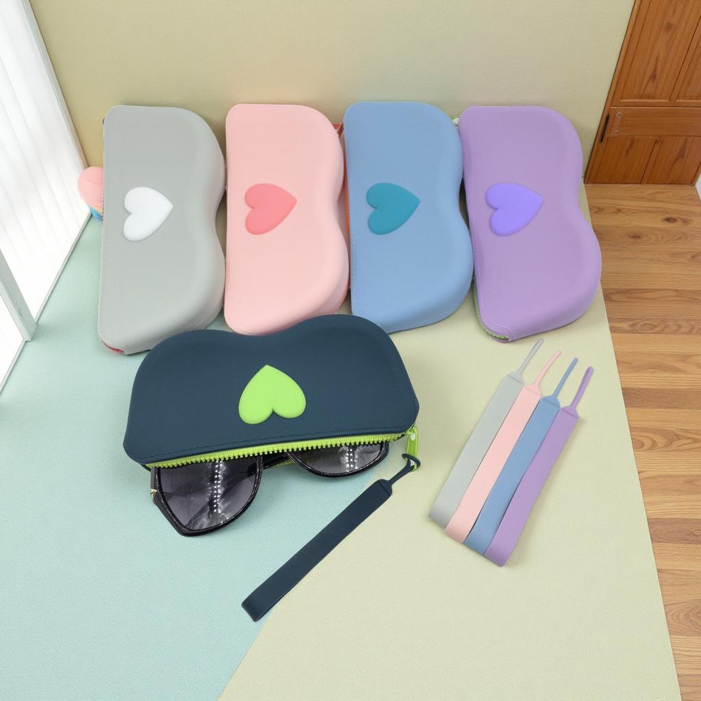 Modische Tragbare Multifunktionale Brillen Tasche Wasserdicht Staubdicht Münzbeutel Silikon Kleine Gegenstände Taschen Brillenetui für Reisen