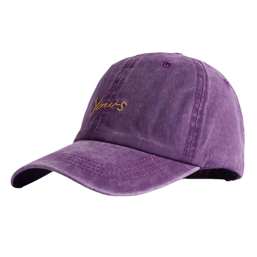 

Unisex Yours Letter Embroidery Washed Cotton Baseball Cap Adjustable Vintage Distressed Hats For Women Men Gorras Para Hombres Adjustable