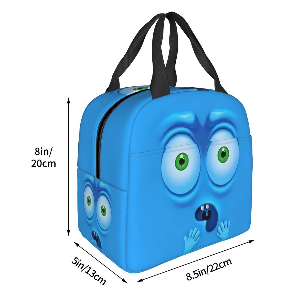 Funny Expression Insulated Lunch Bags for Camping Travel Resuable Cooler Thermal Bento Box Women Men