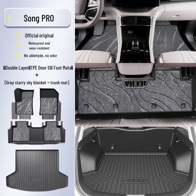 "2025 BYD Song PRO DMi Second Gen TPE Floor Mats - Full Coverage PRO Accessories”