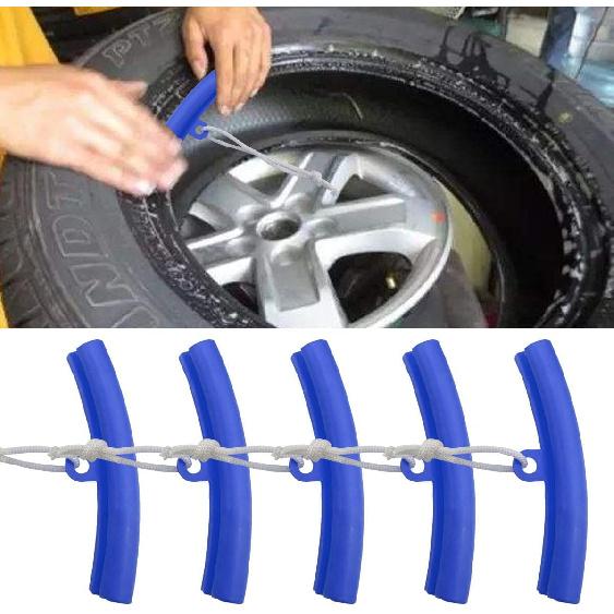 5PCS Car Tire Changing Rim Protector, Tire Changer Guard Edge Savers, Fixing Tire Rim Protective Cover for Wheel Scratch Prevention, Car Accessories