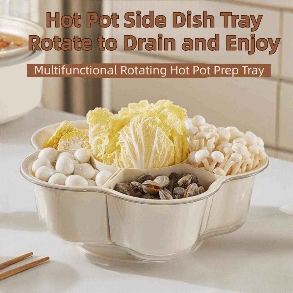 Hollow-Out Divided Serving Tray Creative Dried Fruit Snack Plate  Kitchen Preparation