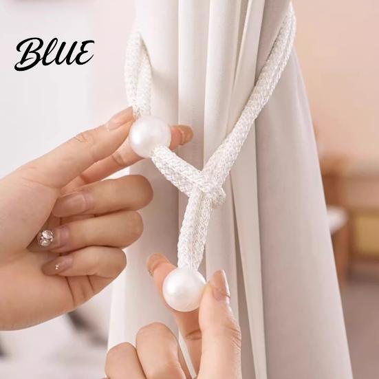 Decorative Curtain Holders Backs Drape Adjustable Window Pearl Tieback 2Pcs Faux Holder Ties Holdbacks