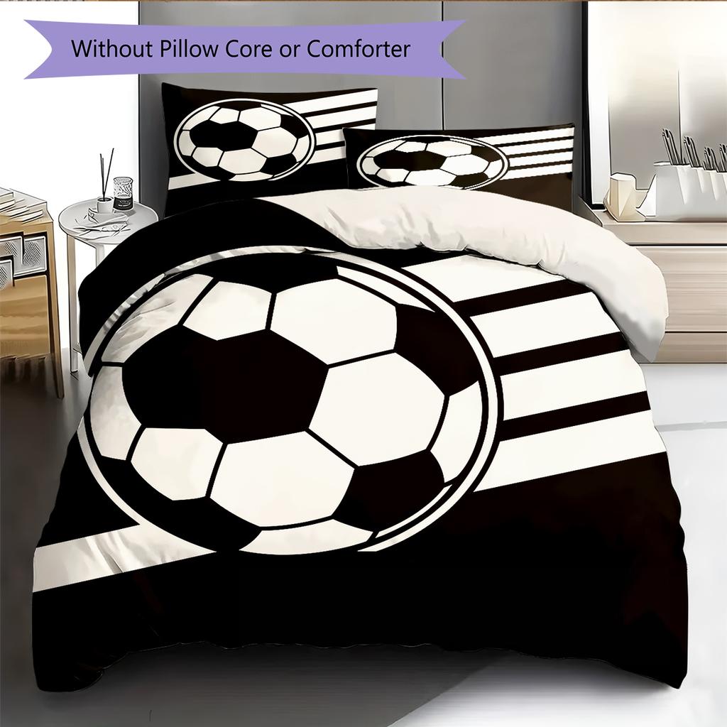 Set cu cuvertură și fețe de pernă cu model de desene animate Decorare casă Cadou de ziua de naștere (1 * husă de pilotă + 2 * fețe de pernă, fără miez)