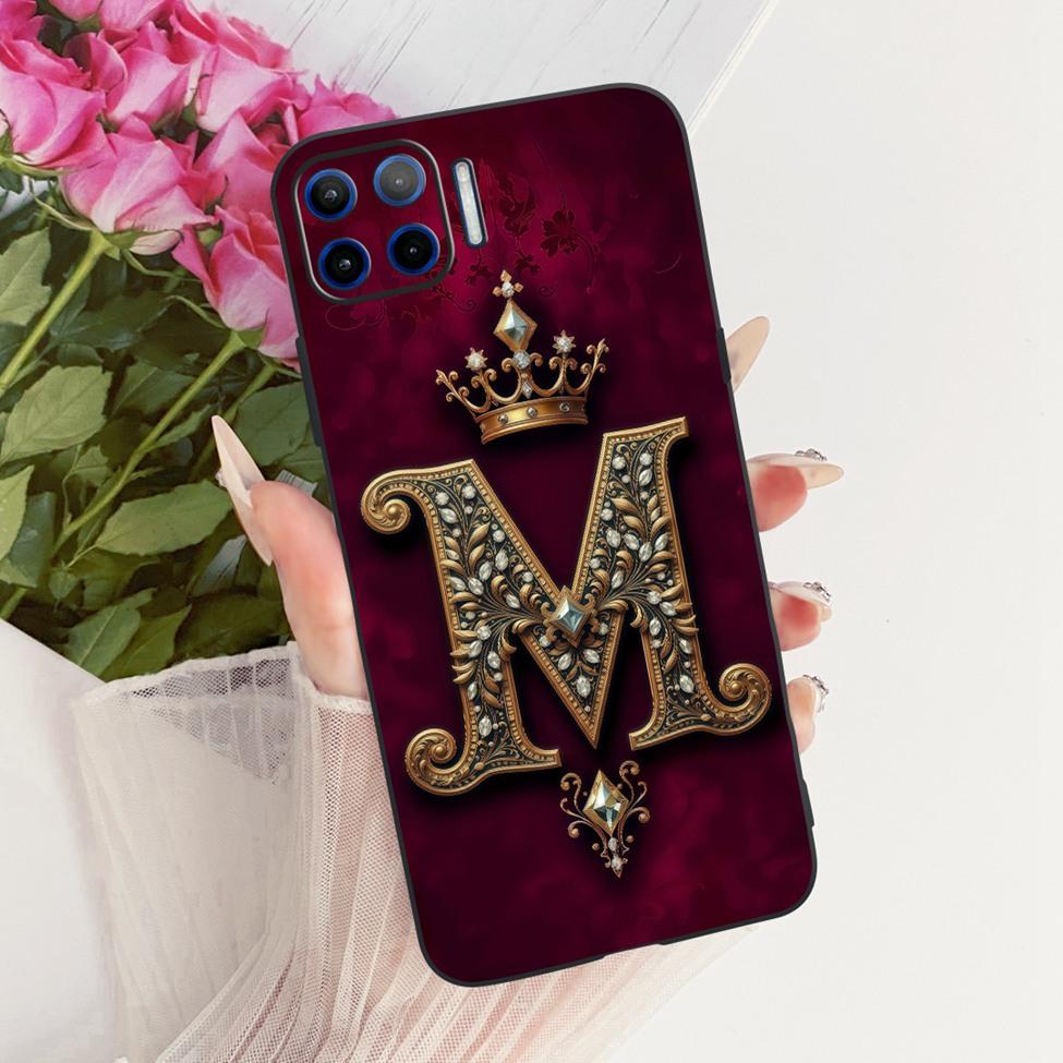 For Motorola Moto G 5G Plus Case Cover Silicone Luxury Crown A-Z Letters 2D Flat Pattern Soft Casing XT2075 XT2075-2 XT2075-3
