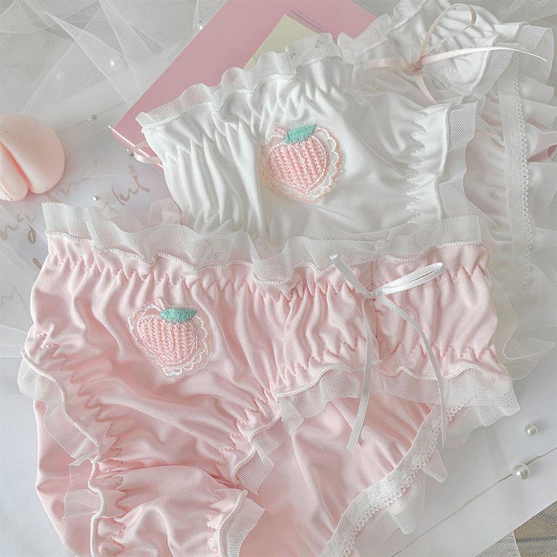 First Love Peach Island Japanese-Style Sweet White Women's Triangle Panties