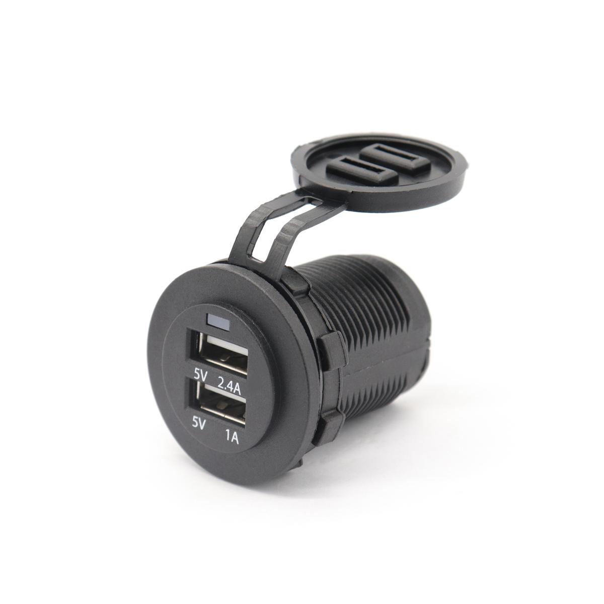 

Автомобильный стайлинг Универсальное автомобильное зарядное устройство USB 2.1 / 1.0A разъем Двойной порт для iPhone Ipad Мобильный телефон Автомобильный телефон с проводом предохранитель