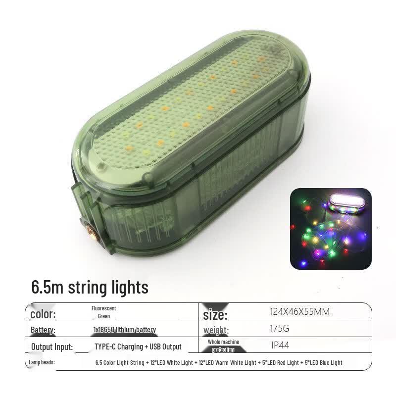 Lishi 6.5m Outdoor Camping Ambient String Light
