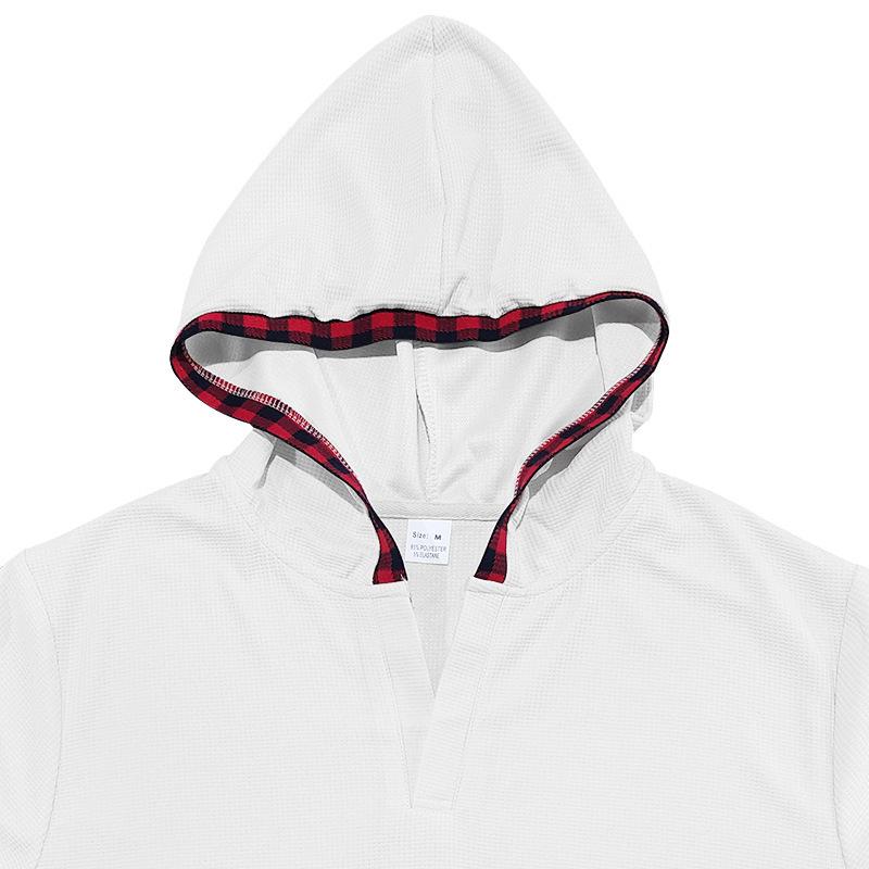 Men's Cross-border Casual Sports Hoodie - Waffle Knit, Long Sleeve, Plus Size for Autumn/Winter