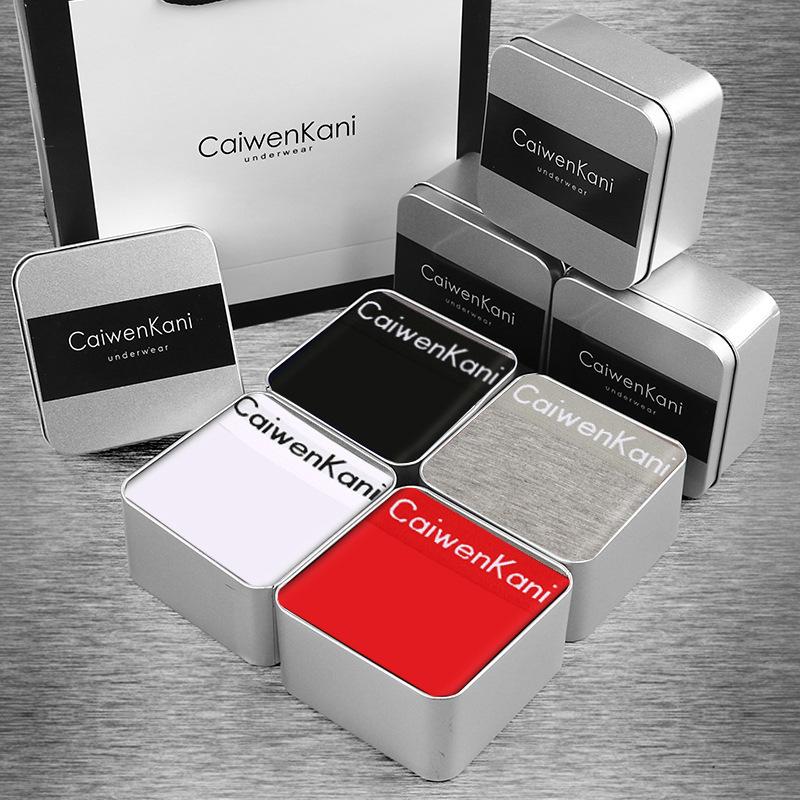 Herren-Boxershorts, atmungsaktiv, aus reiner Baumwolle und Modal, Four Corners Tide Graphene, dünne Jungen-Shorts, Geschenkbox