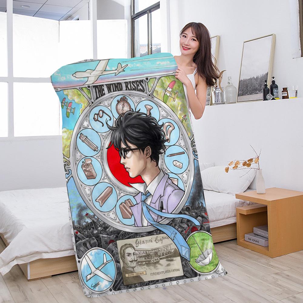 

Studio Ghibli Ukiyo-e Microfiber Blanket Quick Drying Beach Towels Oversized Printing Super Absorbent Pool Towel Blanket W30*H60(CM)