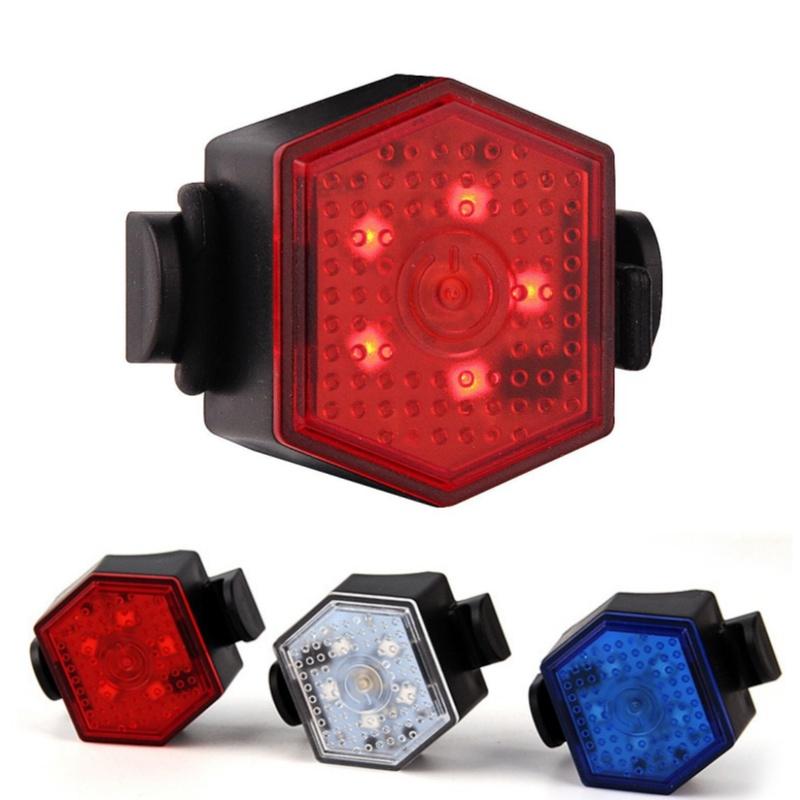 High-brightness Led Bicycle Taillight Waterproof USB Rechargeable Bike Taillight 5LED Taillight for Night Cycling Bicycle Light