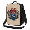 Motorcycle Ride Route 66 Insulated Lunch Bags for US Numbered Highways Resuable Thermal Cooler Food Lunch Box Work School Travel