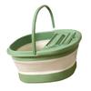 Foot Bath Tub Foldable Thickened Foot Soaking Basin with Massage Point for Home Apartment Dormitory Green White