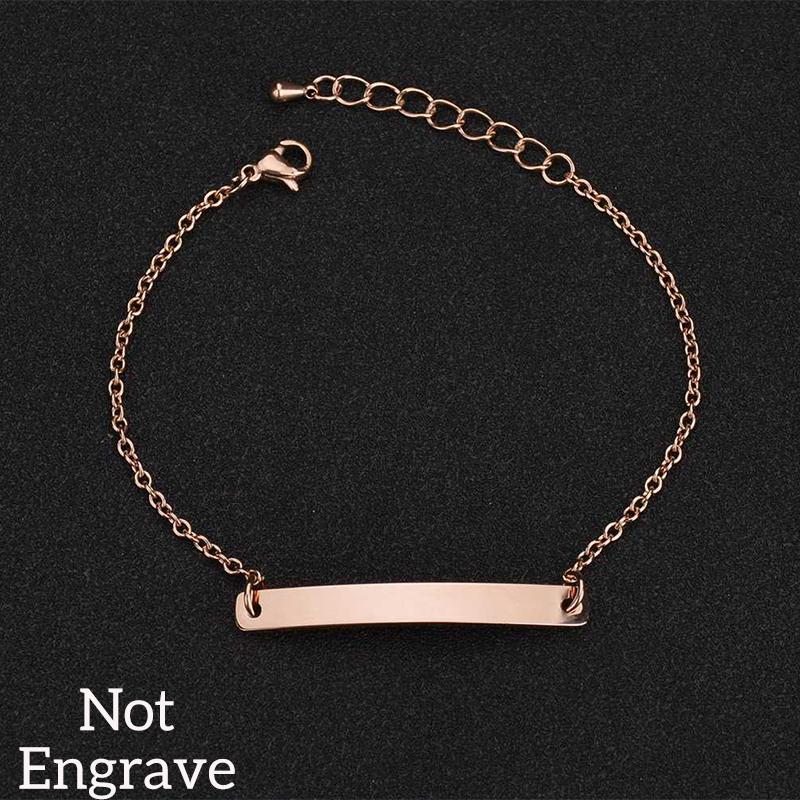Nextvance Engraving Nameplate Couple Bracelet Stainless Steel Chain Id Tag Bracelets For Lover Valentines Day Gift