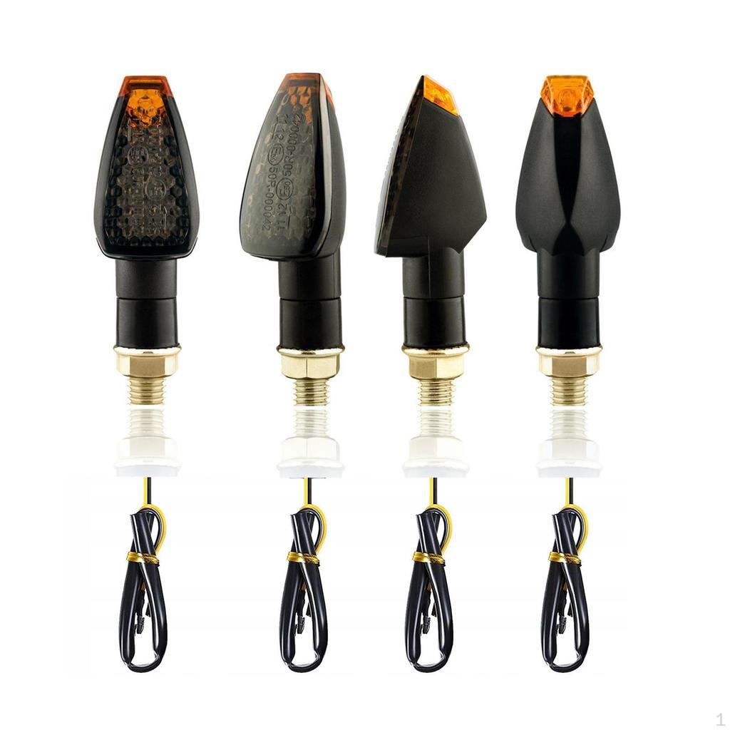4 Pieces Motorcycle Turn Front & Rear Blinkers Easy Installation 14LED 12V for Motorbike