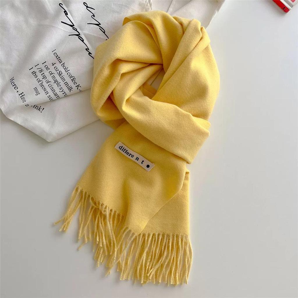 Unisex Ciepły Długi Szalik: Wszechstronny szal w jednolitym kolorze na jesień i zimę