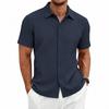 Men's European and American Summer Jacquard Lapel Polo Shirt Slim Fit Multi-color Men's Business Versatile Classic Style