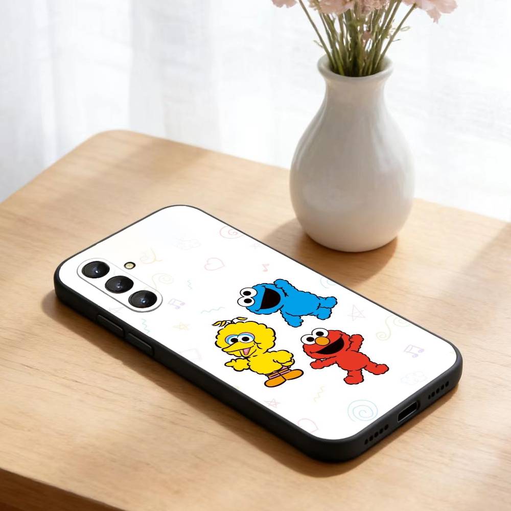 Cartoon S-Sesames-u-Streets  Phone Case For Samsung Galaxy A73,A21s,A22,A31,A52,A53,A71,A41Soft Black Shell