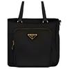 Prada Classic Triangle Logo Tote Bag Women Tote Bags Black 1BG308_ZMY_F0002_V_NOM