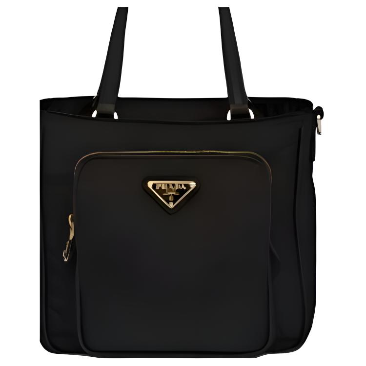 Prada Classic Triangle Logo Tote Bag Women Tote Bags Black 1BG308_ZMY_F0002_V_NOM