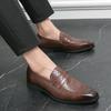 Fashion Luxury New Gentleman Pointed Patent Leather Shoes For Mens Penny Loafers Formal Wedding Prom Dress Homecoming  Zapatos Hombre