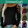 Cotton Blend Round Neck T Shirt With Hollow Out Design For Casual Wear
