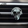 Gothic Auto Accessories Skull Car Vent Clips, Metal Head Air Essential Oil Diffuser for Freshener Charm, Halloween Interior Accessory Men Women Retro