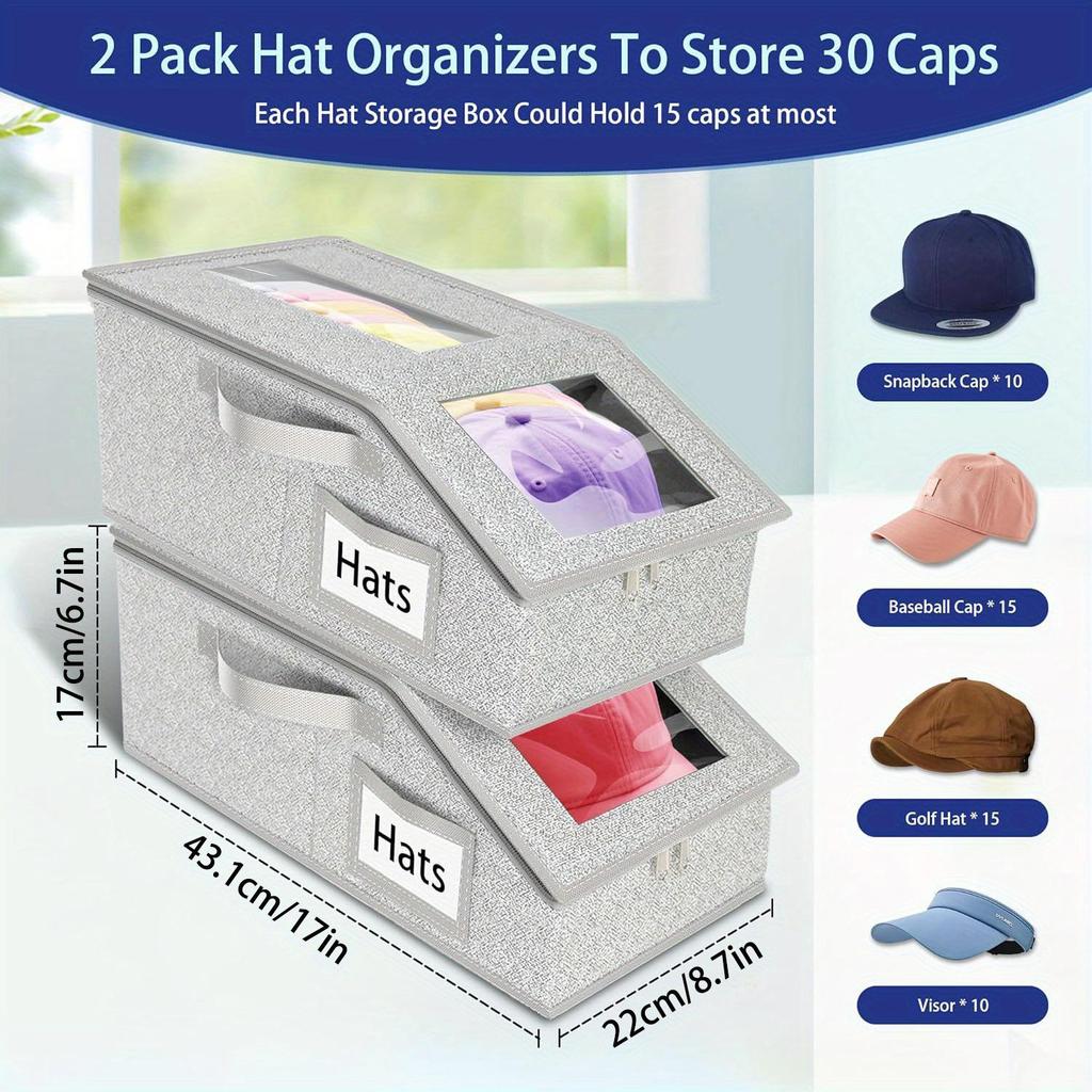 Scatola porta cappelli da baseball antipolvere di grande capacità