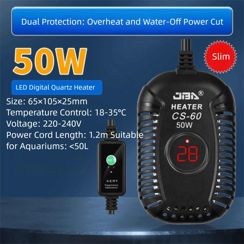 

Ультракороткий аквариумный погружной нагреватель Кварцевое стекло Нагревательный стержень для аквариума Водные резервуары 50W