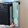 Wall Mounted Disposable Paper Cup Dispenser Pull Type Plastic Cup Holder Anti-Dust Storage Rack Office Tumbler Holders Kitchen