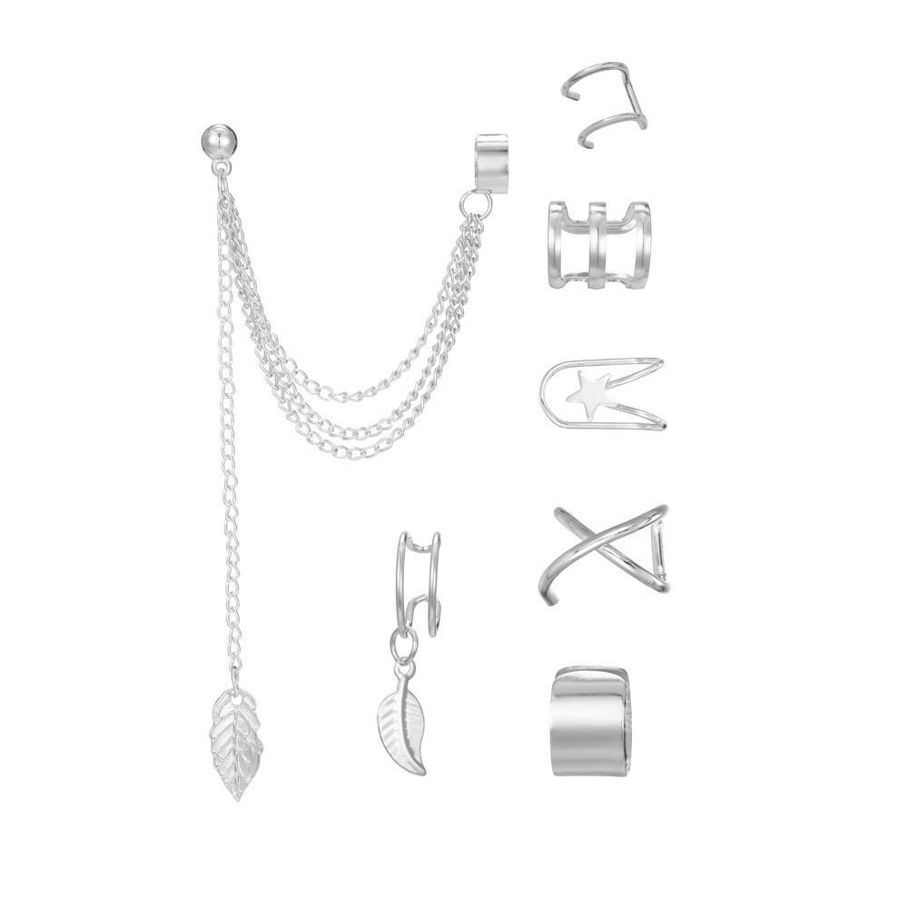 Elegant Geometric Metal Leaf Earrings Set For Women Perfect For Special Occasions